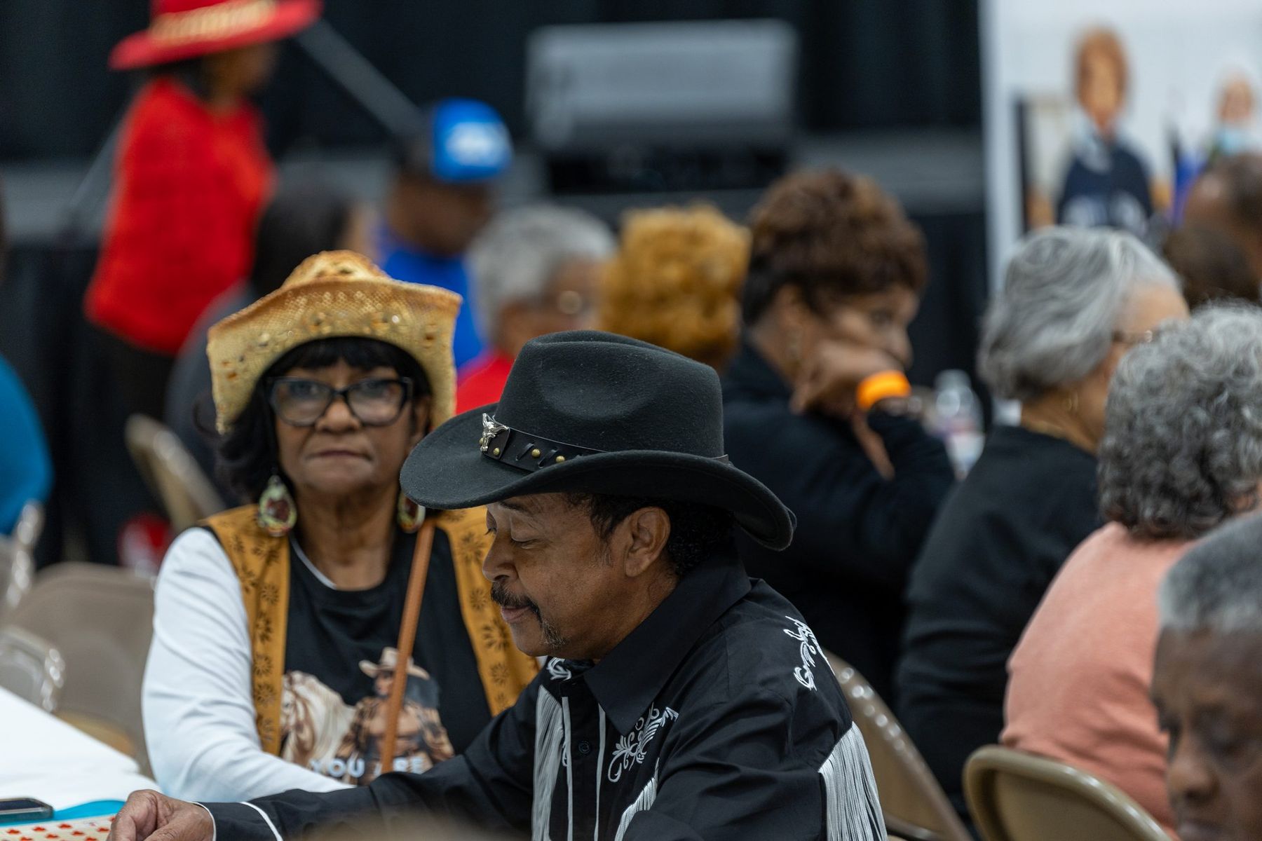 Guests in western hats